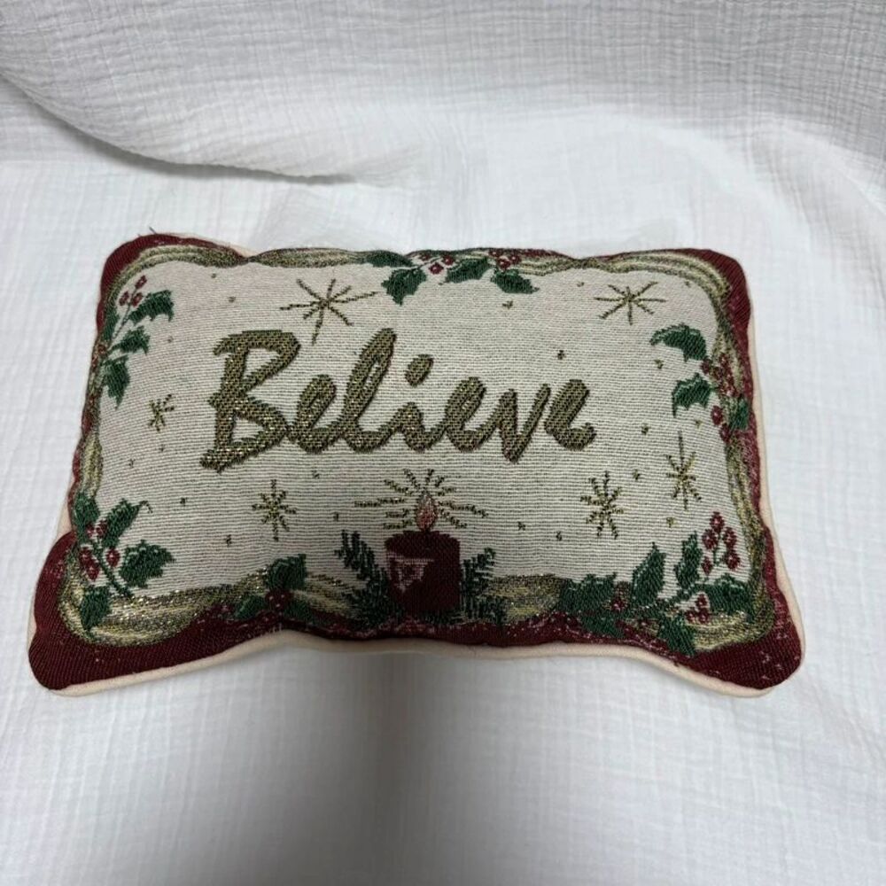 Christmas Throw Pillow Believe